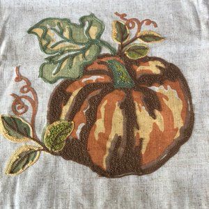 New! Beautiful Embroidered Pumpkin Table Runner for Thanksgiving!